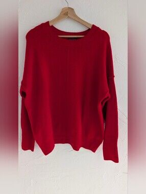 Vince Camuto Red Oversized Crewneck Sweater – Size Small